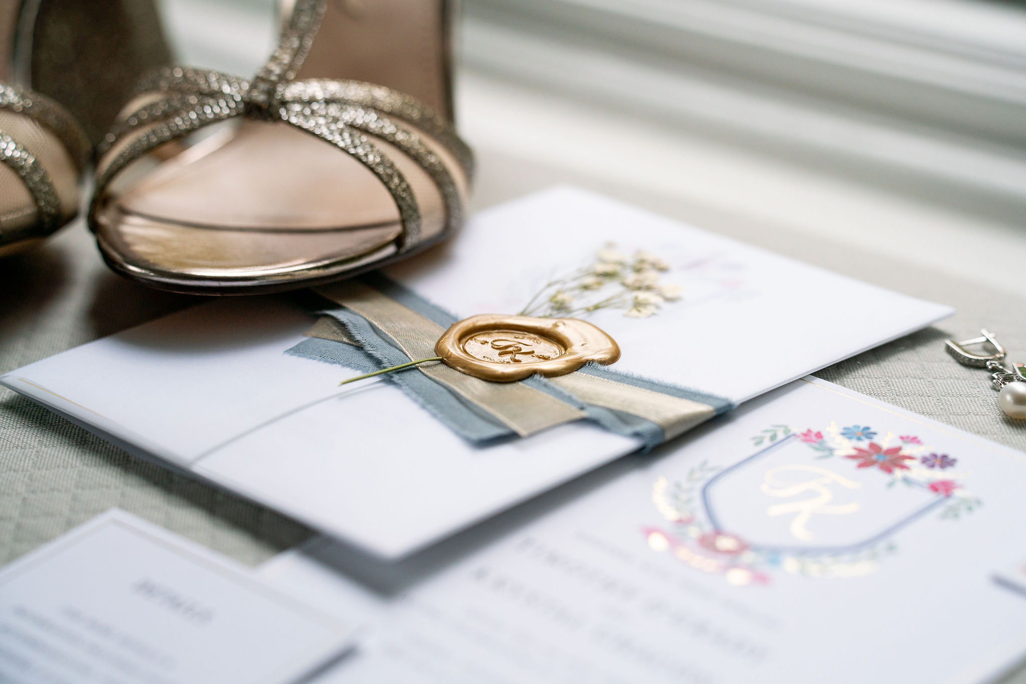wedding invitation in a wedding details photo