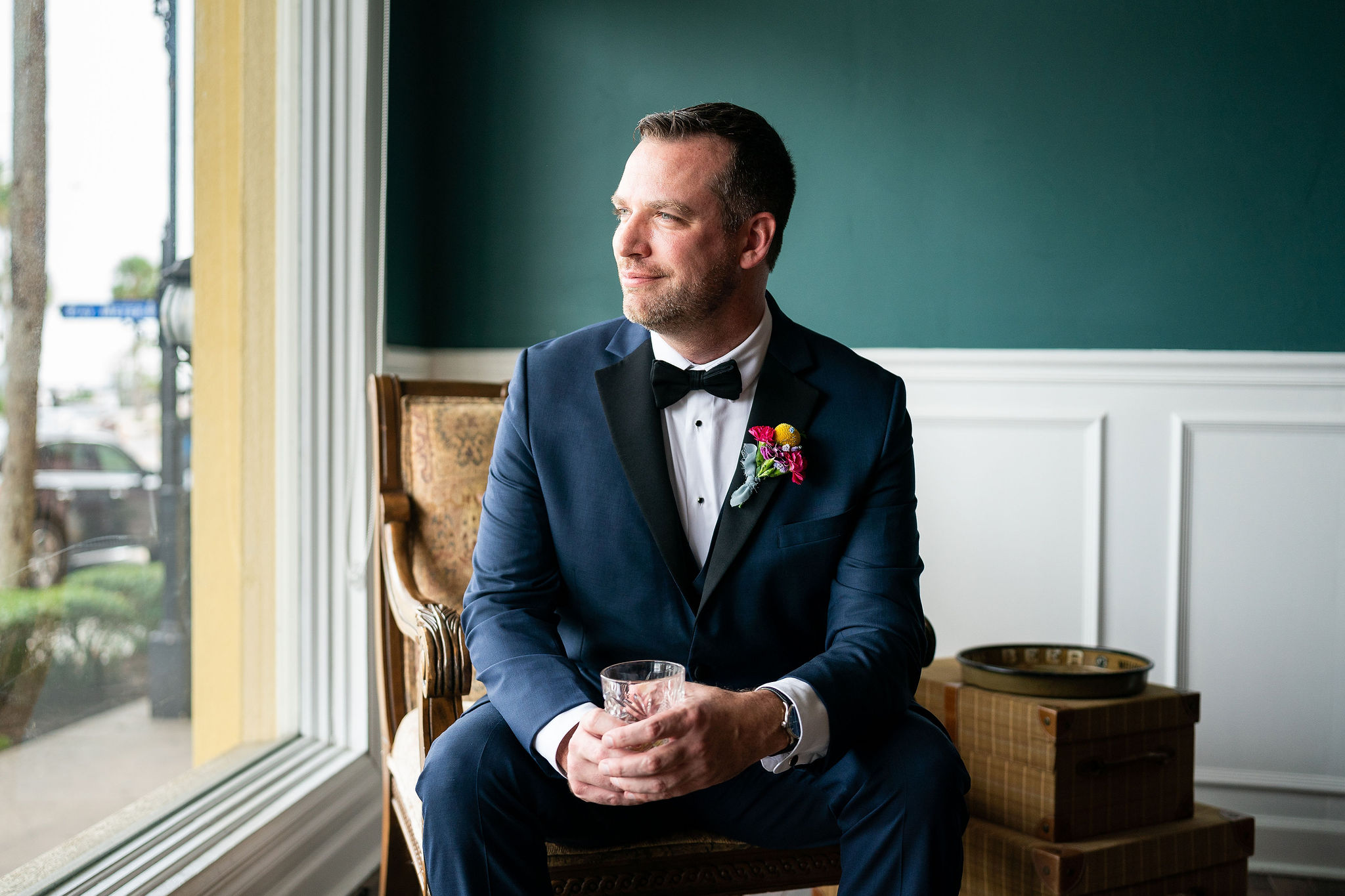 groom portrait from a wedding in st. auugustine